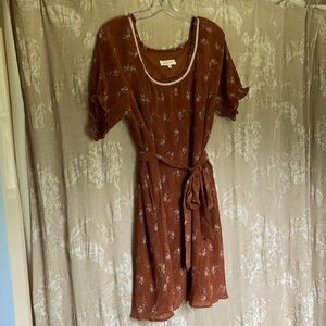 Floral bohem dress crepe